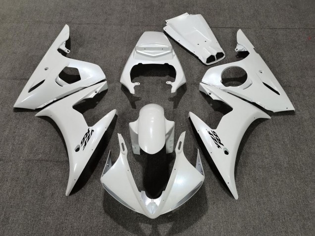 Bianco Perla 2005 Yamaha R6 Carene Moto Bianco Perla 2005 Yamaha R6 Carene Moto