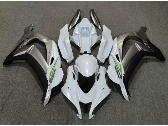 Bianco Perla & Argento 2016-2019 Kawasaki ZX10R Carene Moto Bianco Perla & Argento 2016-2019 Kawasaki ZX10R Carene Moto