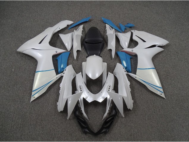 Bianco Perla & Azzurro 2011-2024 Suzuki GSXR 600-750 Carene Moto Bianco Perla & Azzurro 2011-2024 Suzuki GSXR 600-750 Carene Moto