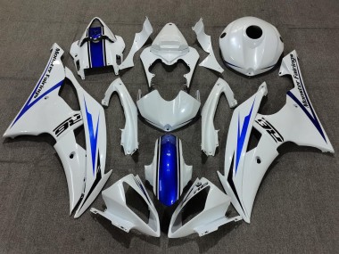 Bianco Perla & Blu 2008-2016 Yamaha R6 Carene Moto