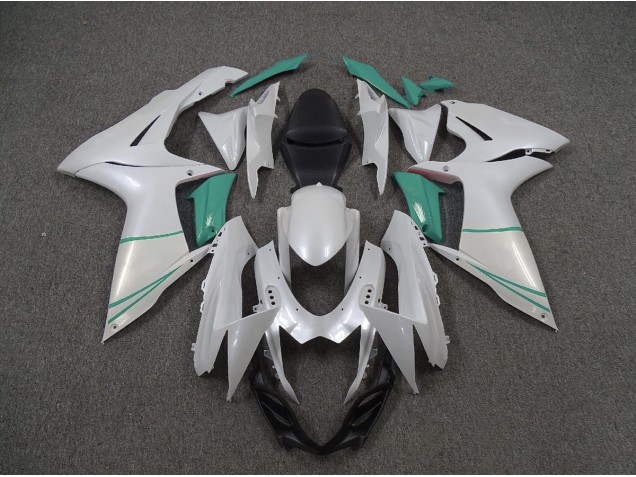 Bianco Perla & Blu T 2011-2024 Suzuki GSXR 600-750 Carene Moto Bianco Perla & Blu T 2011-2024 Suzuki GSXR 600-750 Carene Moto