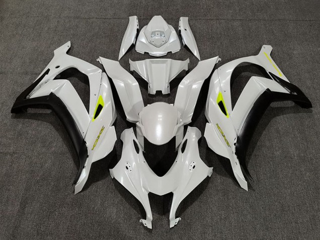 Bianco Perla Intenso 2016-2019 Kawasaki ZX10R Carene Moto Bianco Perla Intenso 2016-2019 Kawasaki ZX10R Carene Moto