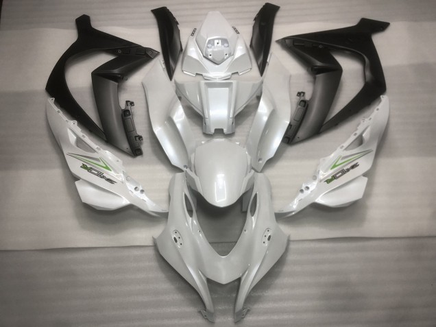 Bianco Perla & Verde 2016-2019 Kawasaki ZX10R Carene Moto Bianco Perla & Verde 2016-2019 Kawasaki ZX10R Carene Moto