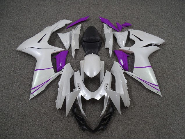 Bianco Perla & Viola 2011-2024 Suzuki GSXR 600-750 Carene Moto Bianco Perla & Viola 2011-2024 Suzuki GSXR 600-750 Carene Moto