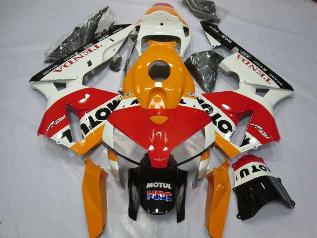 Bianco Repsol 2005-2006 Honda CBR600RR Carene Moto Bianco Repsol 2005-2006 Honda CBR600RR Carene Moto