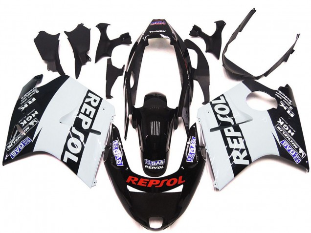 Bianco Repsol Lucido 1996-2007 Honda CBR1100XX Carene Moto Bianco Repsol Lucido 1996-2007 Honda CBR1100XX Carene Moto