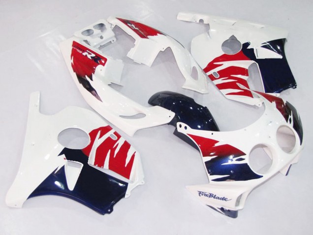 Bianco Rosso & Blu 1990-1998 Honda CBR250RR Carene Moto