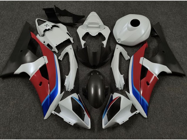 Bianco Rosso & Blu 2008-2016 Yamaha R6 Carene Moto