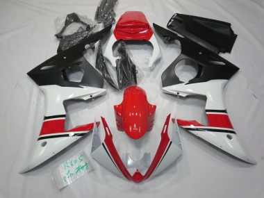 Bianco Rosso & Nero 2005 Yamaha R6 Carene Moto
