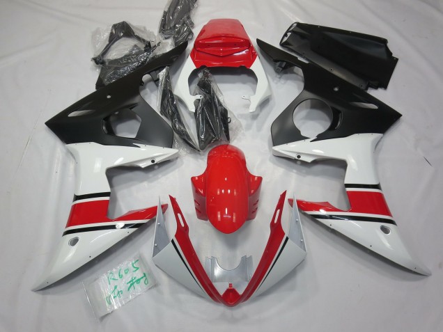Bianco Rosso & Nero 2005 Yamaha R6 Carene Moto Bianco Rosso & Nero 2005 Yamaha R6 Carene Moto