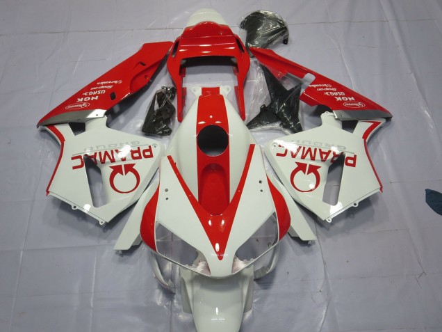 Bianco & Rosso Pramac 2003-2004 Honda CBR600RR Carene Moto Bianco & Rosso Pramac 2003-2004 Honda CBR600RR Carene Moto