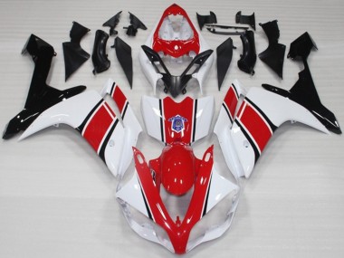 Bianco & Rosso Stile OEM Lucido 2007-2008 Yamaha R1 Carene Moto
