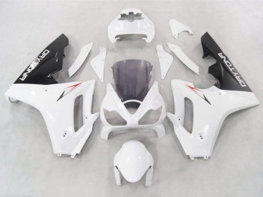 Bianco W Nero Inferiore 2006-2008 Triumph Daytona 675 Carene Moto