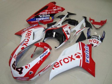 Bianco Xerox 2007-2014 Ducati 848 1098 1198 Carene Moto