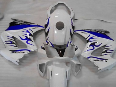 Blanc Bleu Flamme 2002-2012 Honda VFR800 Carene Moto
