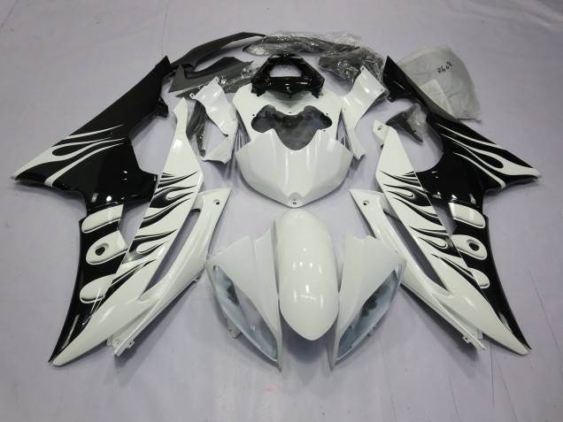 Blanc Flamme 2008-2016 Yamaha R6 Carene Moto Blanc Flamme 2008-2016 Yamaha R6 Carene Moto