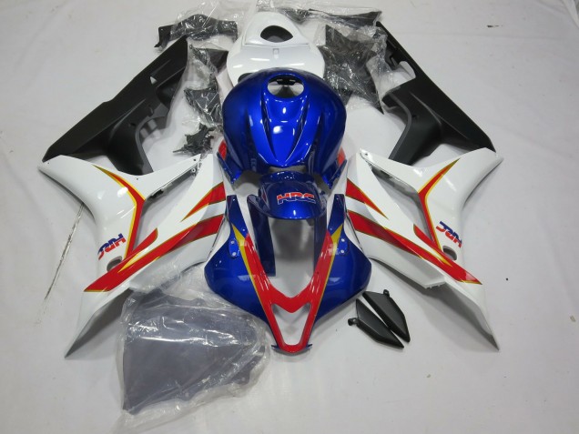 Bleu Profond Blanc Et Rouge HRC 2007-2008 Honda CBR600RR Carene Moto Bleu Profond Blanc Et Rouge HRC 2007-2008 Honda CBR600RR Carene Moto