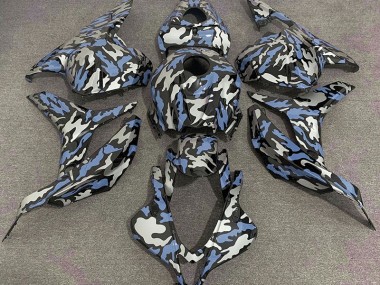 Blu & Argento Camo 2009-2012 Honda CBR600RR Carene Moto