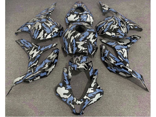 Blu & Argento Camo 2009-2012 Honda CBR600RR Carene Moto Blu & Argento Camo 2009-2012 Honda CBR600RR Carene Moto