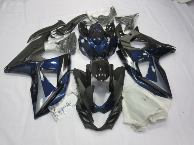 Blu Argento & Nero 2009-2016 Suzuki GSXR 1000 Carene Moto Blu Argento & Nero 2009-2016 Suzuki GSXR 1000 Carene Moto