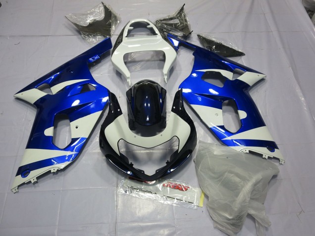 Blu & Bianco 2001-2003 Suzuki GSXR 600-750 Carene Moto Blu & Bianco 2001-2003 Suzuki GSXR 600-750 Carene Moto