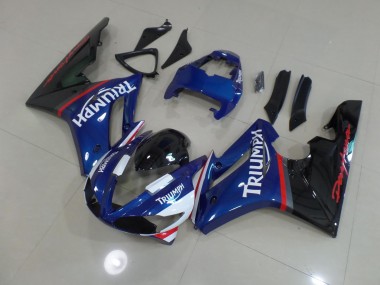Blu & Bianco 2009-2012 Triumph Daytona 675 Carene Moto