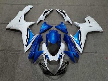 Blu & Bianco 2011-2024 Suzuki GSXR 600-750 Carene Moto