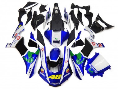Blu & Bianco 46 2015-2019 Yamaha R1 Carene Moto