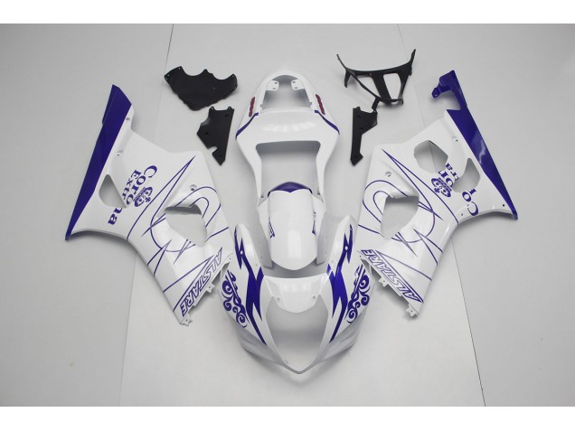Blu & Bianco Corona 2003-2004 Suzuki GSXR 1000 Carene Moto Blu & Bianco Corona 2003-2004 Suzuki GSXR 1000 Carene Moto