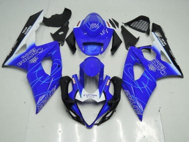 Blu & Bianco Corona 2005-2006 Suzuki GSXR 1000 Carene Moto