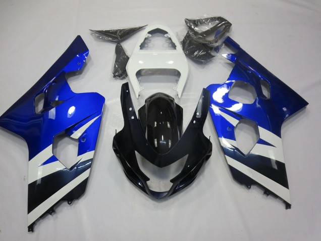 Blu Bianco & Nero 2004-2005 Suzuki GSXR 600-750 Carene Moto Blu Bianco & Nero 2004-2005 Suzuki GSXR 600-750 Carene Moto
