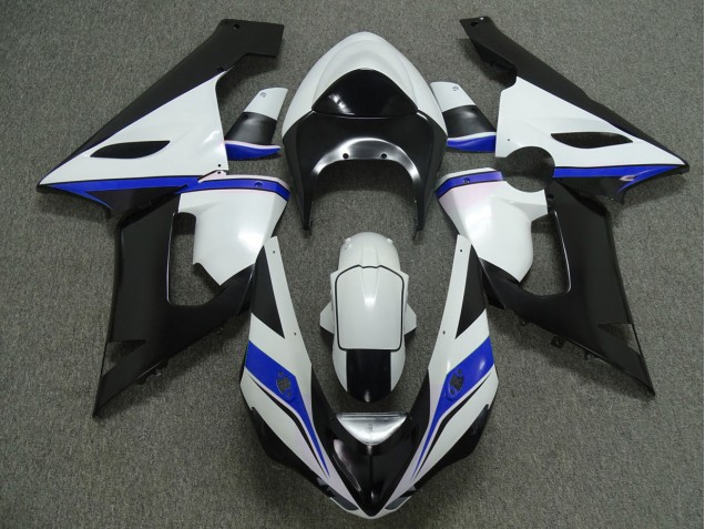 Blu Bianco & Nero 2005-2006 Kawasaki ZX6R Carene Moto Blu Bianco & Nero 2005-2006 Kawasaki ZX6R Carene Moto