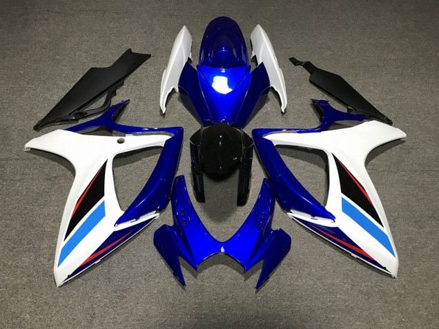 Blu Bianco & Nero 2006-2007 Suzuki GSXR 600-750 Carene Moto Blu Bianco & Nero 2006-2007 Suzuki GSXR 600-750 Carene Moto