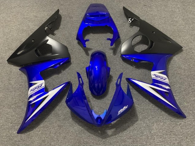 Blu Bianco & Nero Opaco 2003-2004 Yamaha R6 Carene Moto Blu Bianco & Nero Opaco 2003-2004 Yamaha R6 Carene Moto