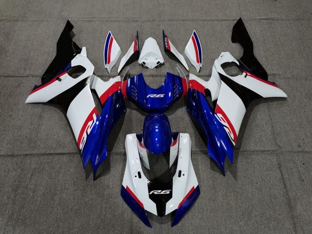 Blu Bianco & Rosso 2017-2021 Yamaha R6 Carene Moto Blu Bianco & Rosso 2017-2021 Yamaha R6 Carene Moto