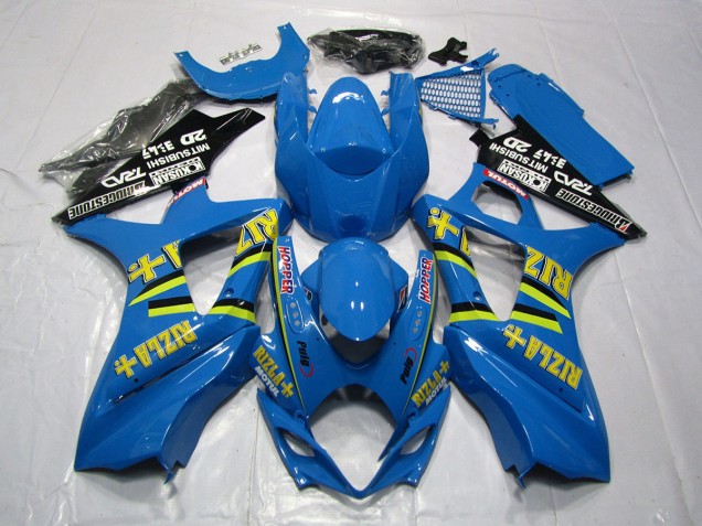 Blu Brillante Rizla 2007-2008 Suzuki GSXR 1000 Carene Moto Blu Brillante Rizla 2007-2008 Suzuki GSXR 1000 Carene Moto