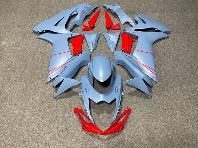 Blu Cielo Opaco & Rosso 2011-2024 Suzuki GSXR 600-750 Carene Moto Blu Cielo Opaco & Rosso 2011-2024 Suzuki GSXR 600-750 Carene Moto