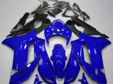 Blu Lucido 2007-2008 Kawasaki ZX6R Carene Moto