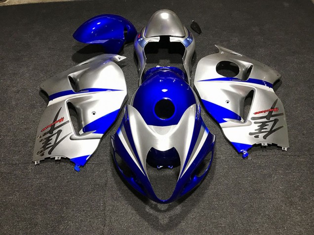 Blu Lucido & Argento 1997-2007 Suzuki GSXR 1300 Carene Moto Blu Lucido & Argento 1997-2007 Suzuki GSXR 1300 Carene Moto