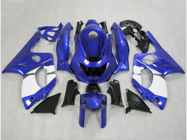 Blu Lucido & Bianco 1998-2007 Yamaha YZF600 Carene Moto Blu Lucido & Bianco 1998-2007 Yamaha YZF600 Carene Moto