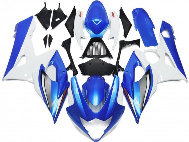 Blu Lucido & Bianco 2005-2006 Suzuki GSXR 1000 Carene Moto