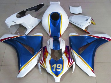 Blu Lucido & Bianco 2008-2011 Honda CBR1000RR Carene Moto