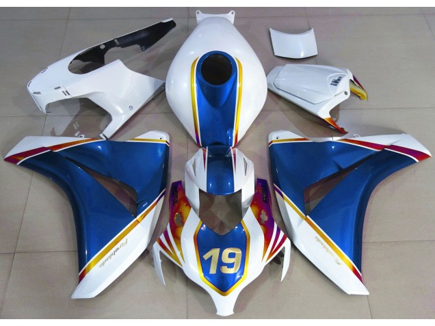 Blu Lucido & Bianco 2008-2011 Honda CBR1000RR Carene Moto Blu Lucido & Bianco 2008-2011 Honda CBR1000RR Carene Moto