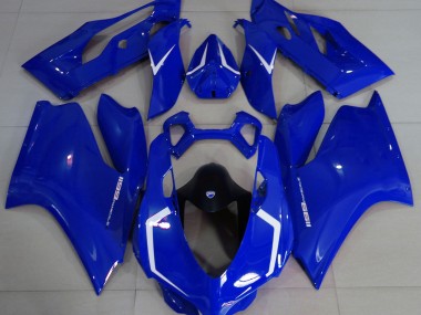 Blu Lucido & Bianco 2011-2014 Ducati 1199 Carene Moto