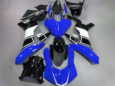 Blu Lucido Bianco & Nero 2015-2019 Yamaha R1 Carene Moto