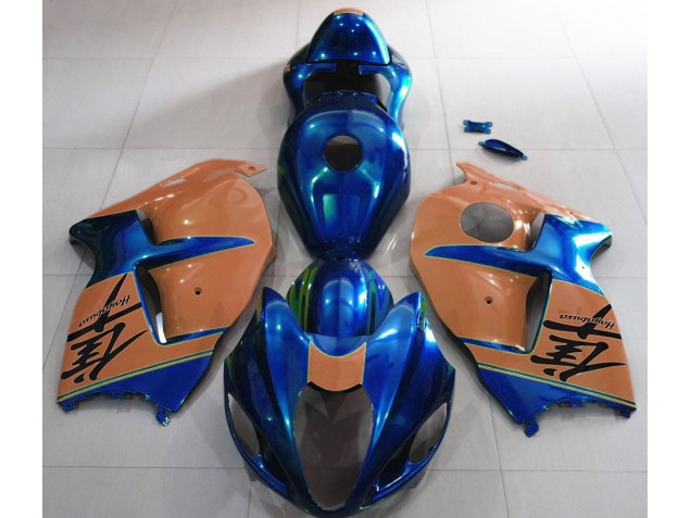 Blu Lucido & Marrone 1997-2007 Suzuki GSXR 1300 Carene Moto Blu Lucido & Marrone 1997-2007 Suzuki GSXR 1300 Carene Moto