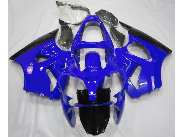 Blu Lucido & Nero 2000-2002 Kawasaki ZX6R Carene Moto Blu Lucido & Nero 2000-2002 Kawasaki ZX6R Carene Moto