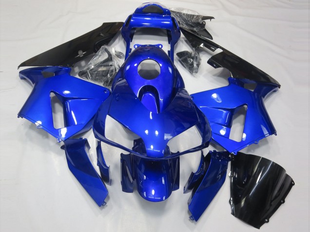 Blu Lucido & Nero 2003-2004 Honda CBR600RR Carene Moto Blu Lucido & Nero 2003-2004 Honda CBR600RR Carene Moto