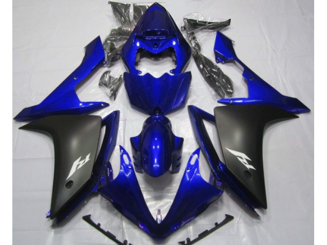 Blu Lucido & Nero 2007-2008 Yamaha R1 Carene Moto Blu Lucido & Nero 2007-2008 Yamaha R1 Carene Moto
