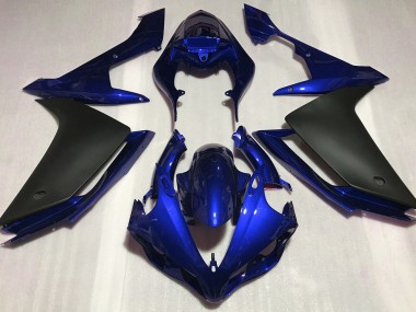 Blu Lucido & Nero 2007-2008 Yamaha R1 Carene Moto